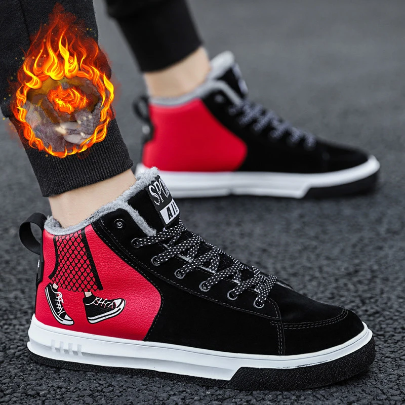 Зимняя мужская обувь для скейтбординга Уличная спортивная Женские теплые