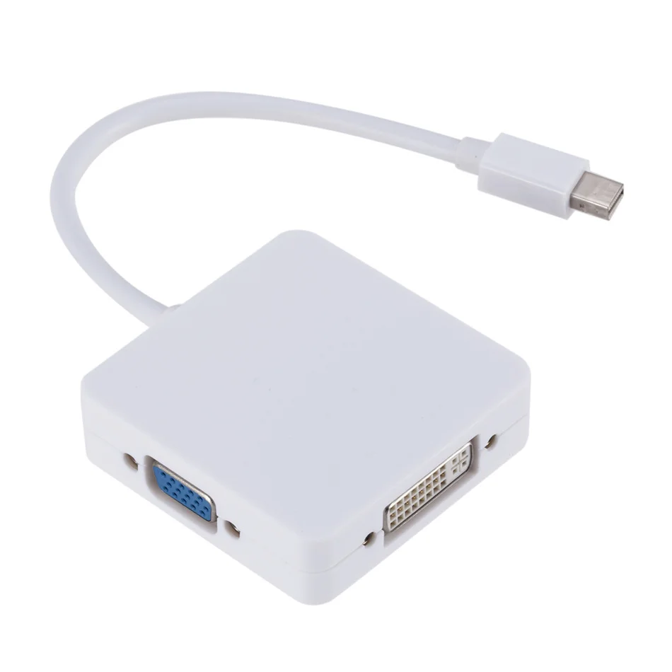 Адаптер 3 в 1 Mini DP DisplayPort HDMI-совместимый адаптер VGA DVI мини кабель конвертер для MacBook
