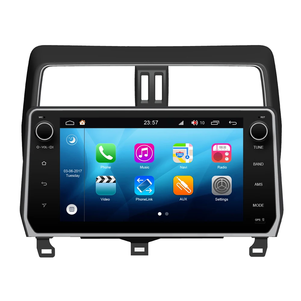 RoverOne Android 8 0 Восьмиядерный автомобильный радиоприемник GPS для Toyota Prado 150 2018