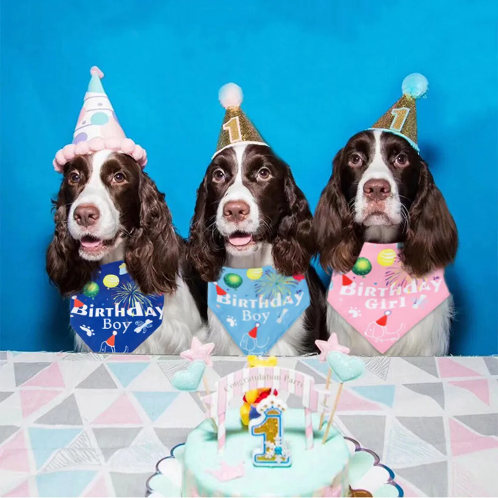 Супер мягкий слюнявчик для питомца с днем рождения полотенце щенка нагрудник