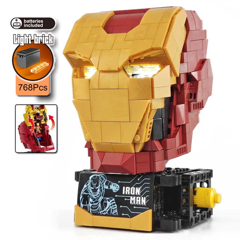 Набор из 768 предметов конструктор с изображением робота Железного человека