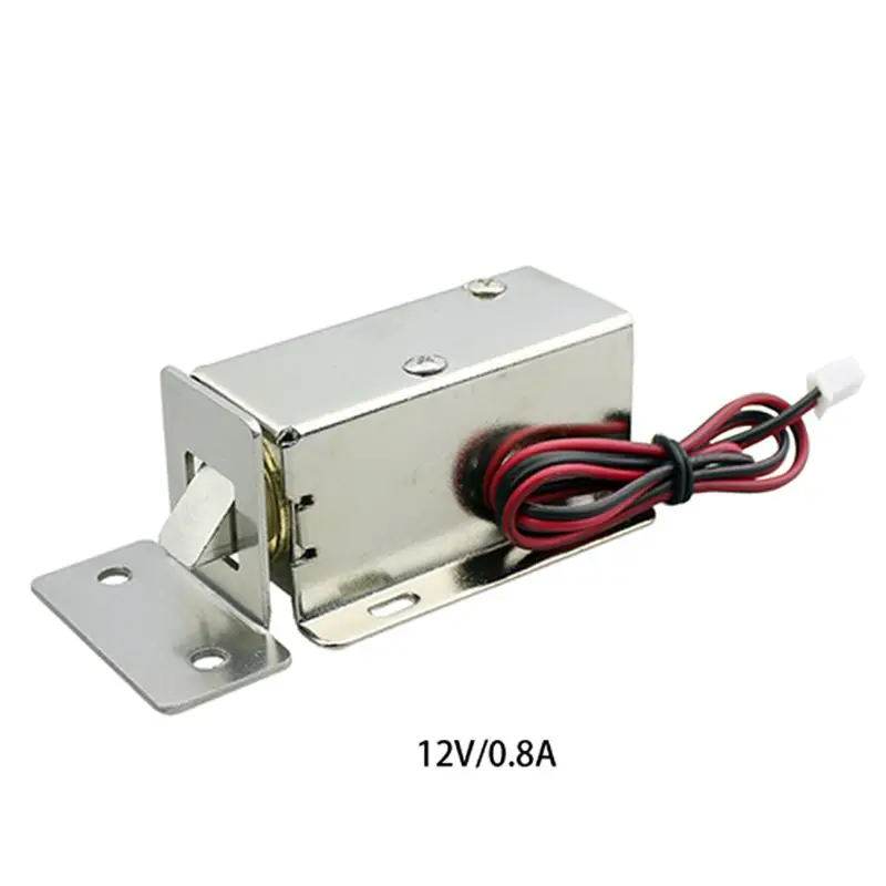 B DC12V 0.8A Электрический магнитный электромагнитное блокирующее устройство дверь шкафа для хранения Болт замок для ящика электронная блокировка доступа контрольные принадлежности - Цвет: B