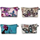 Красивый чехол для косметики с бабочками, женская модная косметичка, дамская сумочка для туалетных принадлежностей, вместительные сумки для путешествий для девушек