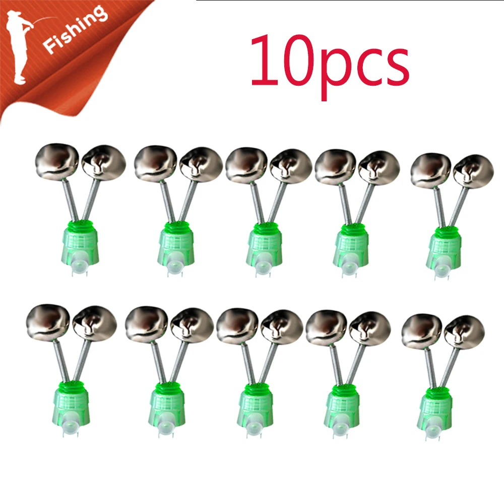 10 шт./компл. двойные спиральные колокольчики сигнализаторы укуса для рыбалки на