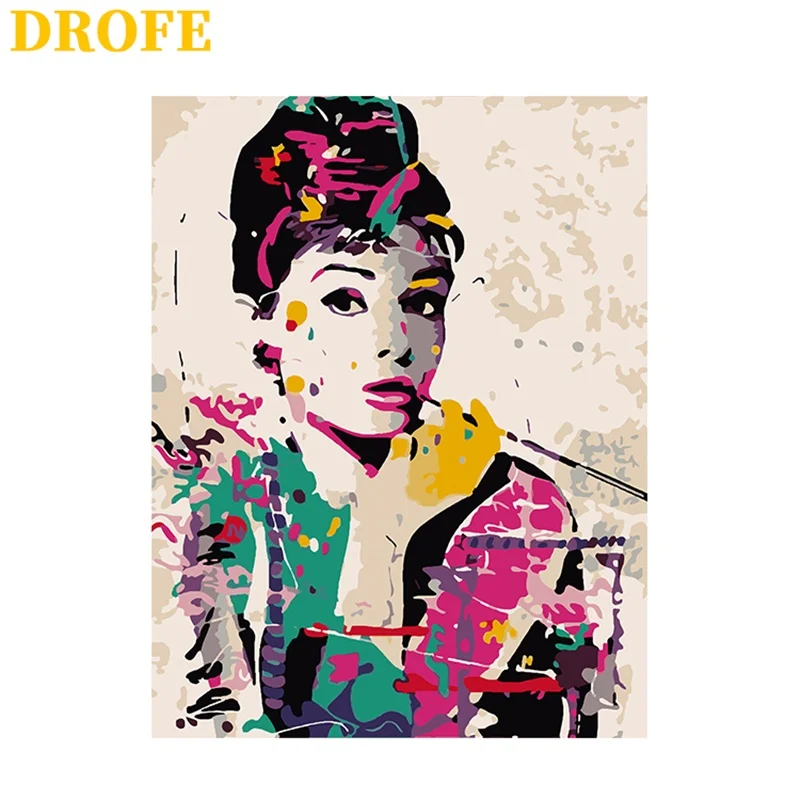DROFE DIY рамка для рисования по номерам деревянная 40x50 см комбинация уникальный