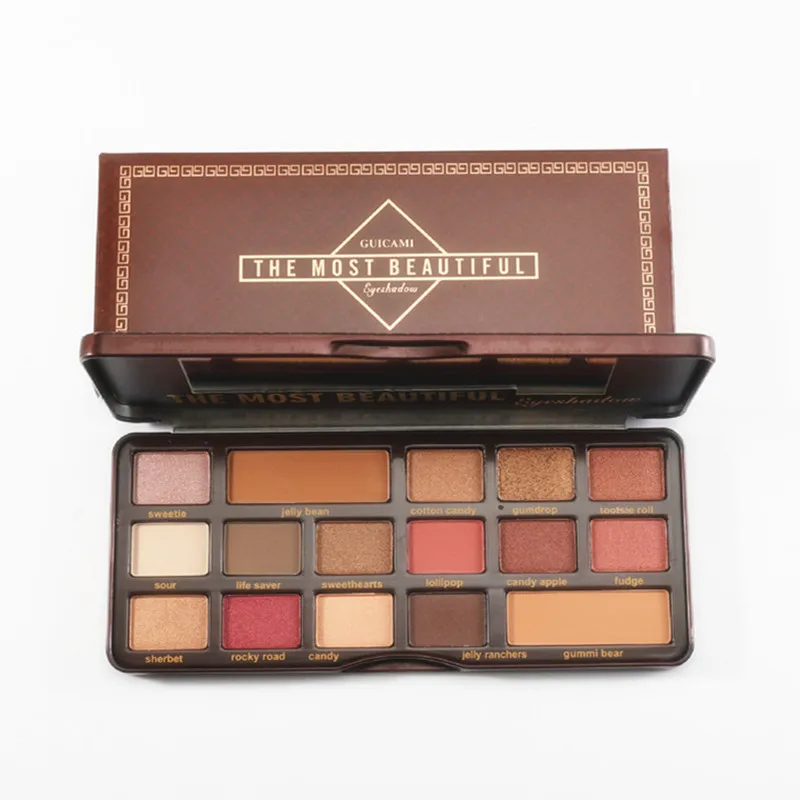 Новые очаровательные блестящие 16 цветов Тени для век металлик макияж палитра