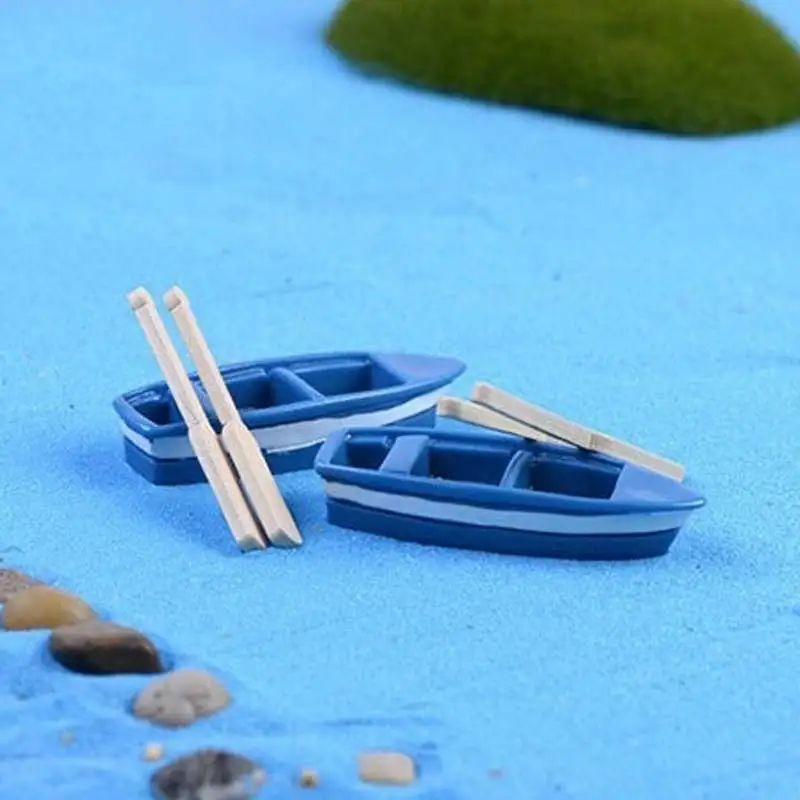 Горячие ремесла Тоторо Лодка Деревянные кванты весла кукольный домик сад море