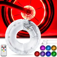 7 color 18 modes led bicycle wheel hubs flower drum lamp mtb bike scooter warning lights cycling spoke light hub accessories