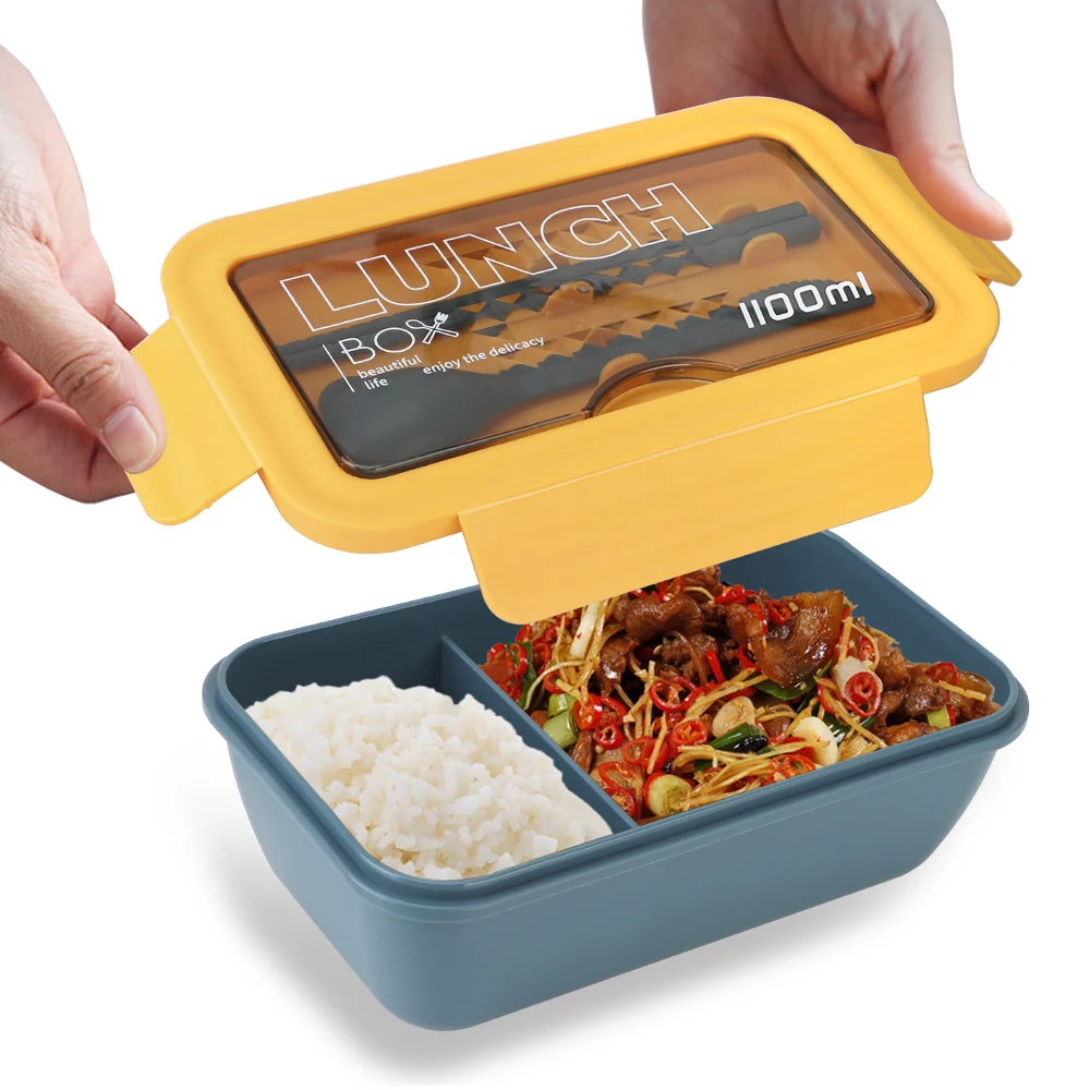 

Microwave Dinnerware Lunch Box 1100ml Kitchen Tools Wheat Straw Material Eco-Friendly Food Container Food Storage Container