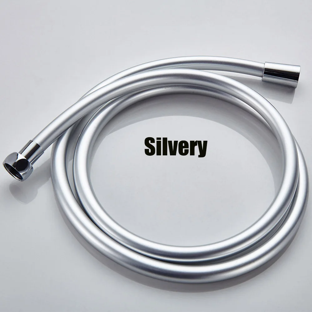 silvery Высокое качество 1,5 м ПВХ гибкий шланг для душа для ванной комнаты, душа, набор аксессуаров для взрывозащищенные труб - Цвет: silvery