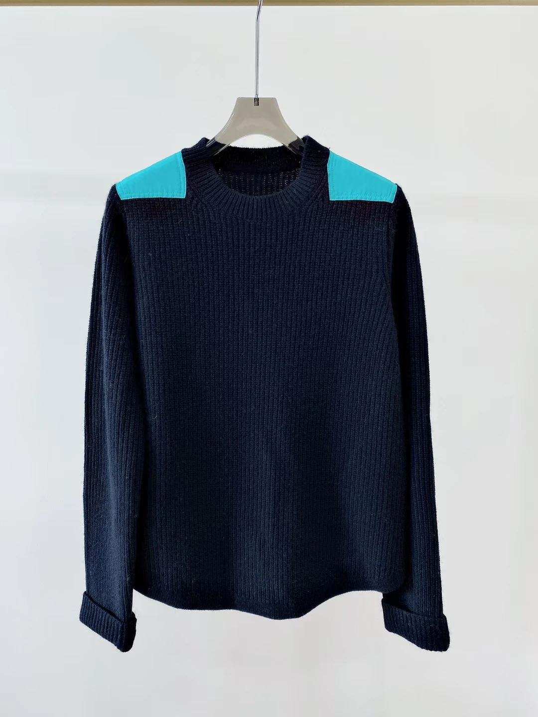 Women's Splicing Patch Sweaters 100% Cashmere Color Patchwork Long Sleeve O-Neck Casual Jumper 2021 Autumn Winter Knit Pullover | Женская