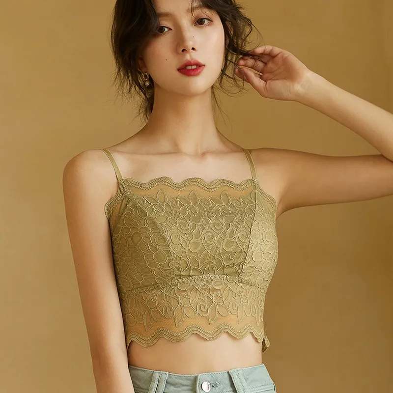 

Beauty Back Underwear Women's Wireless Bra Base Outerwear Camisole Thin Wrapped Chest Tops