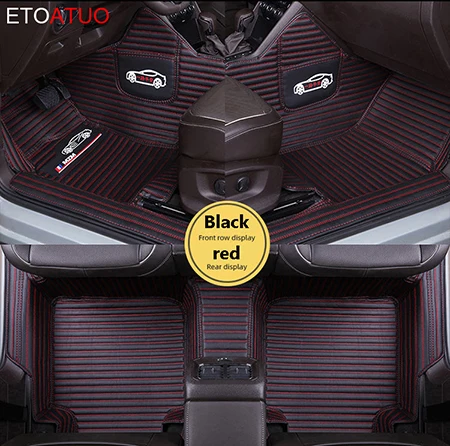 Black red ETOATUO пользовательские автомобильные коврики для mazda CX-5 CX-7 CX-9 cx3 6 gh 6 gg 323 626 demio коврики для автомобилей Автомобильные Чехлы подогрев сидений - Название цвета: Black red