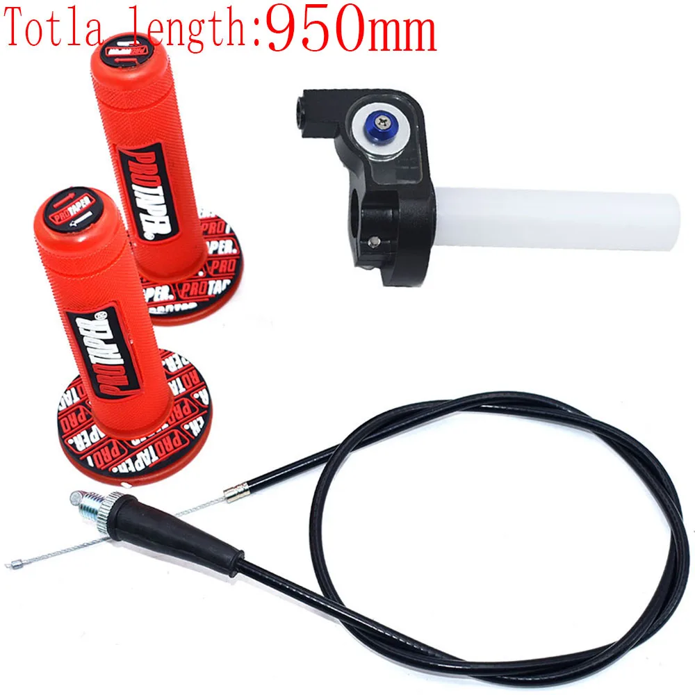 

Motorcycle Grips With 1/4 Quick Turn Throttle Settle1200MM Throttle Cable For PRO TAPER Handlebar Dirt Pit Bike Motocross Parts