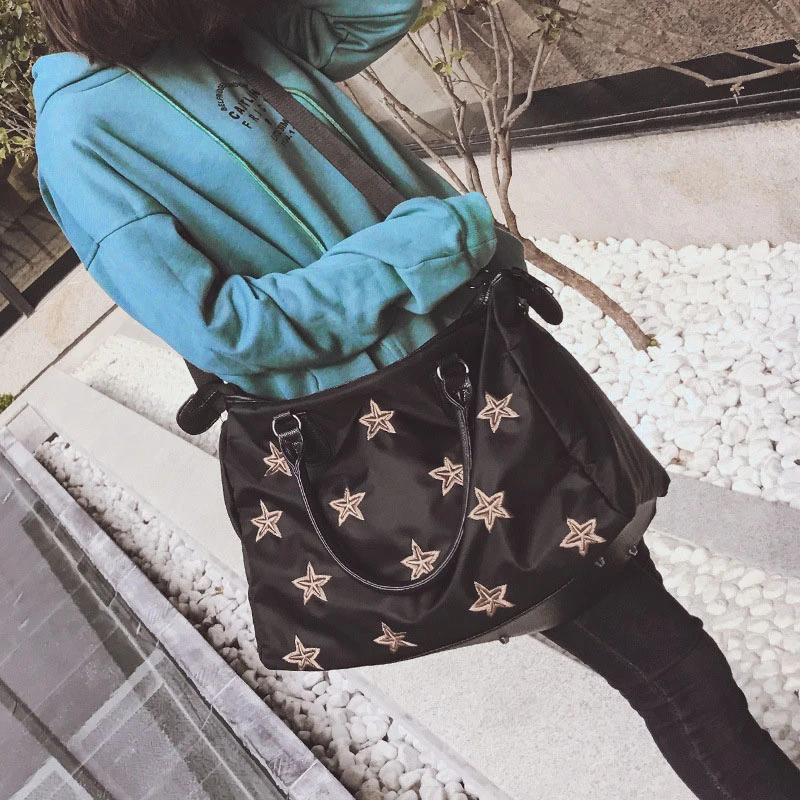 Star Pattern Oxford Sport Bag Women Light Gym Bags For Fitness Yoga Training Stylish Girl Travel Shoulder Handbag Sac | Спорт и