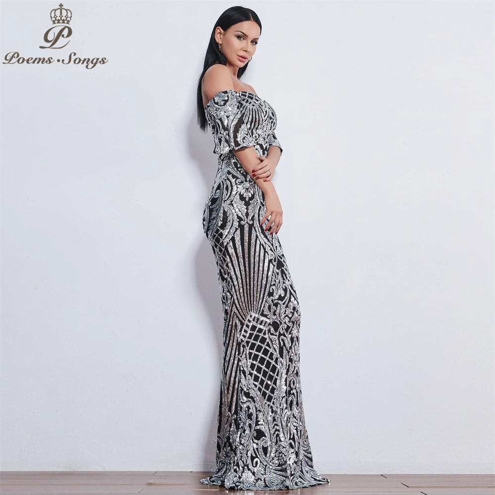 Стихи песни Стиль Элегантные Роскошные вечерние платья Длинные vestido de festa longo платье для выпускного вечера robe de soiree вечерние платья