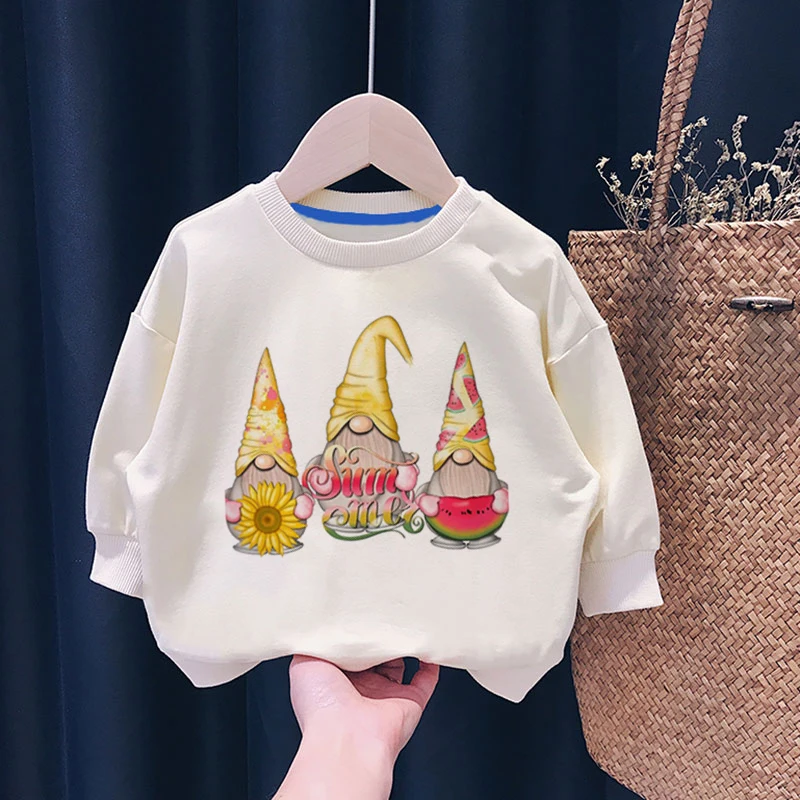 

Easter Wimter Casual Anime Clothes For Girls Top Solid Color Sweatshirt Children's Clothing From 2 To 7 Years Cute Chothing