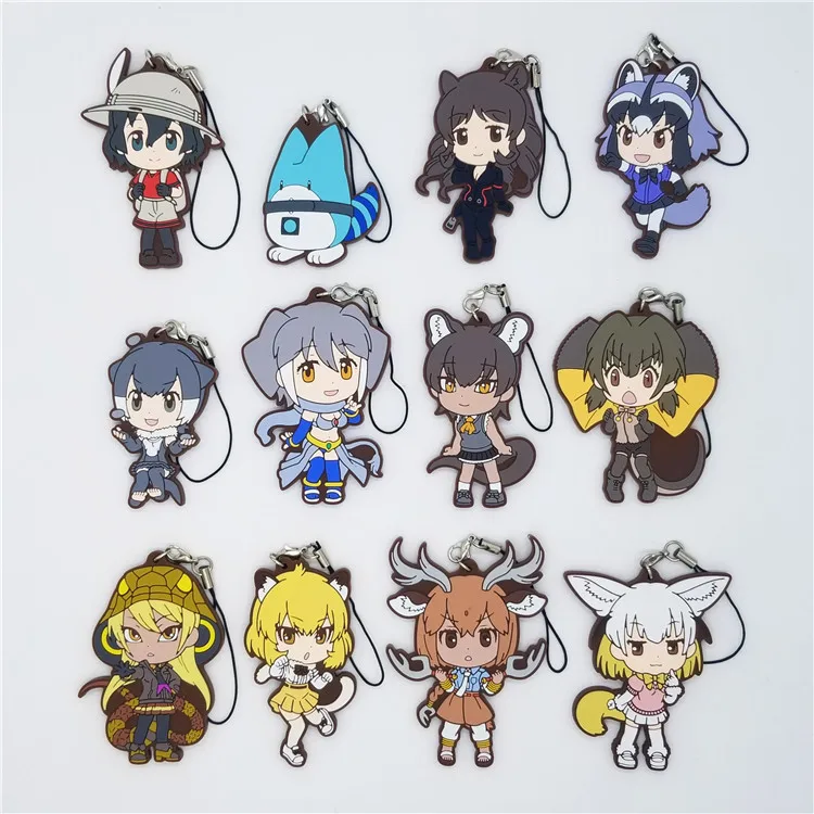 Kemono Friends Project аниме брелок кабан вулпес китсун симпатичный ремешок резиновый
