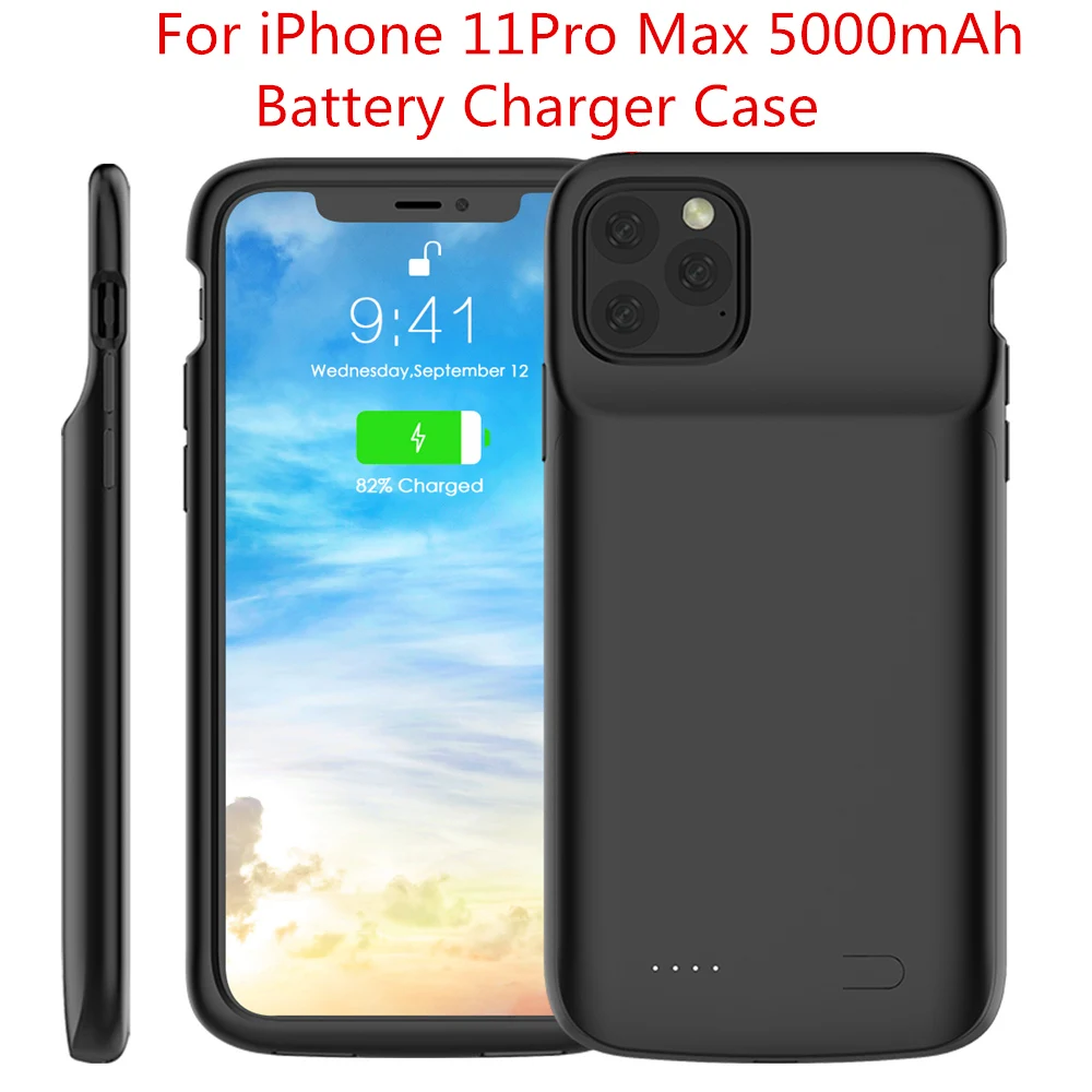 For iPhone 11Pro Max Для iPhone 11 11 Pro 11 Pro Аккумулятор Max чехол 5000 мАч Внешний аккумулятор зарядное устройство чехол для iPhone 6 6s 7 8 Plus Xr X Xs Max чехол - Цвет: For iPhone 11Pro Max