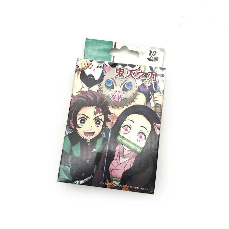 

Anime One Piece Fate Demon Slayer Kimetsu no Yaiba Kamado Nezuko pattern poker Card Model toys Desktop games Gift