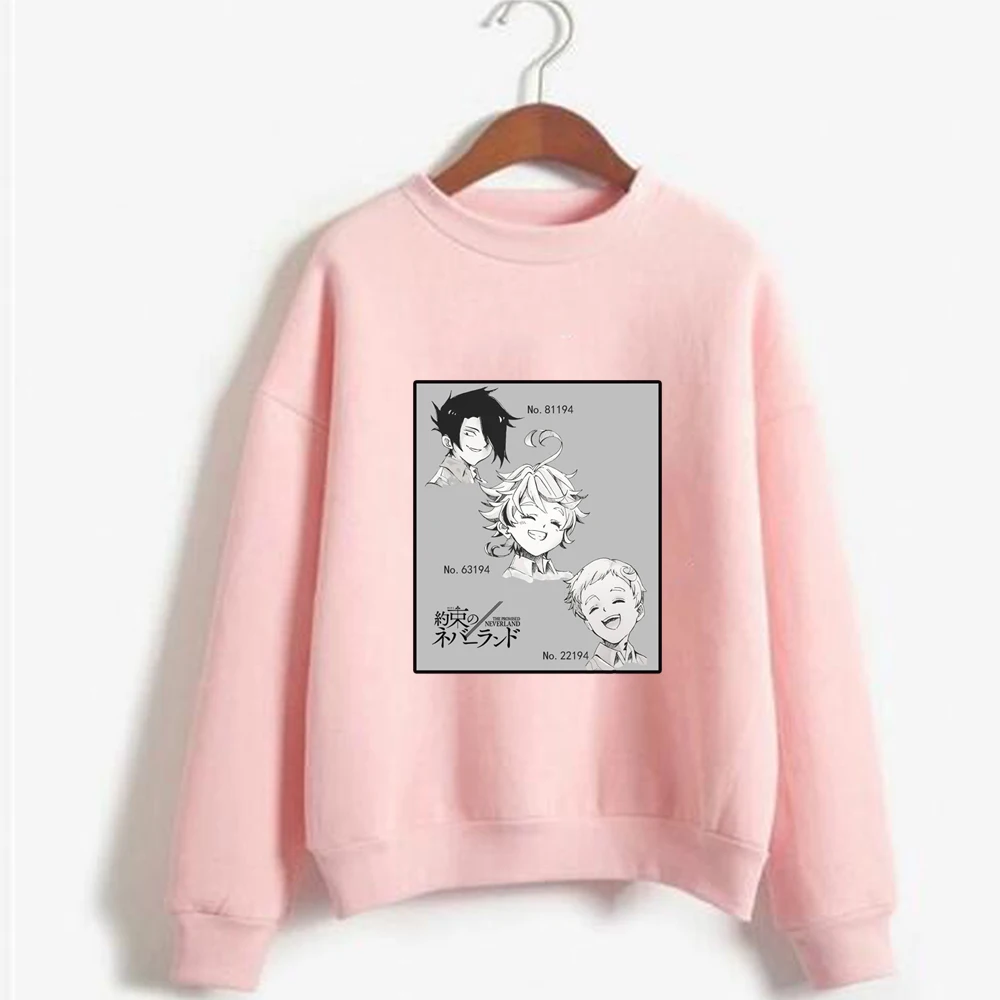 Толстовка унисекс с принтом &quotобещанный неверлэнд&quot забавная модная в стиле