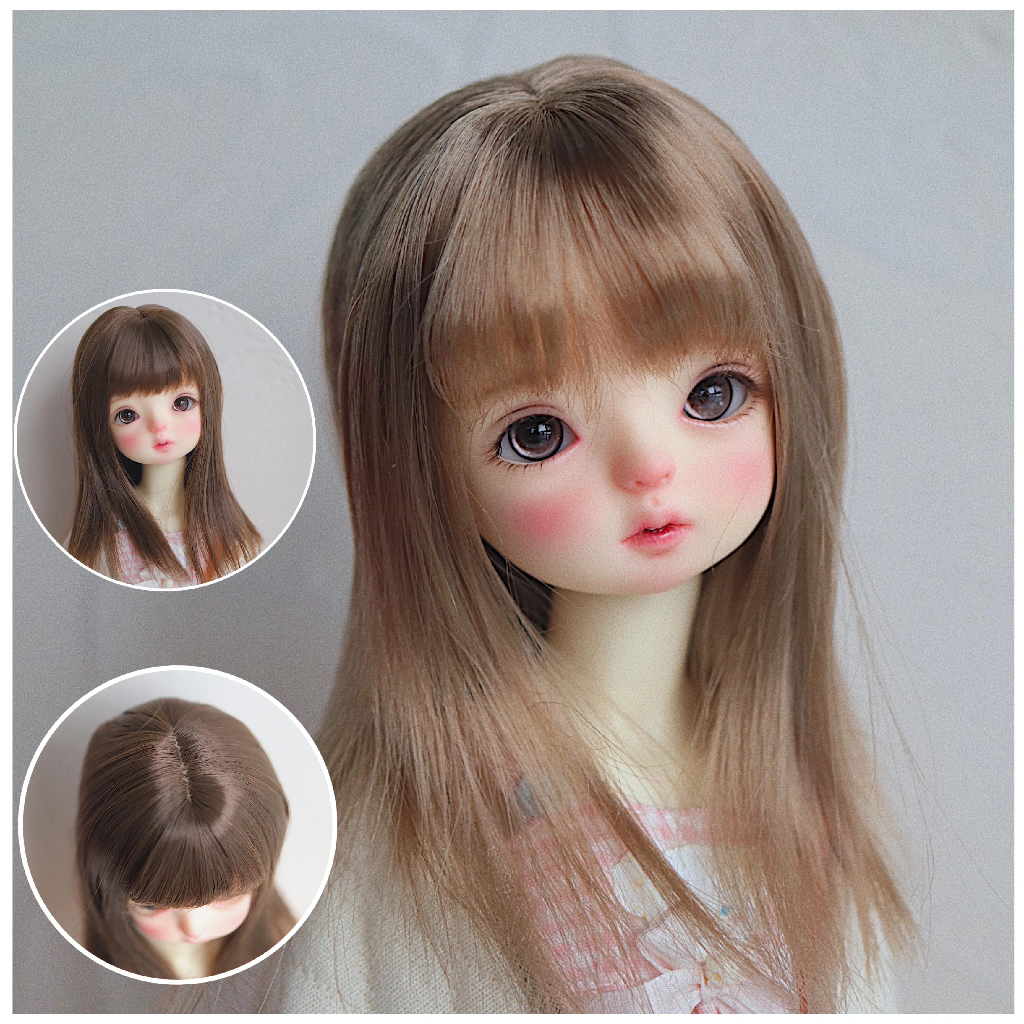 

BJD doll 6 points wig soft silk milk silk