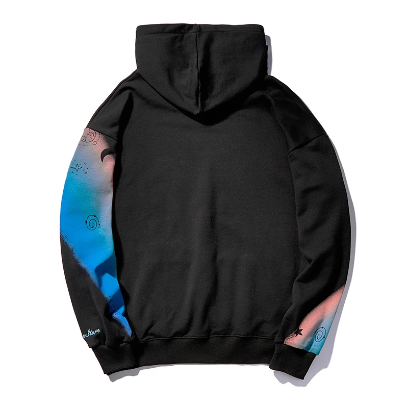 

Men Hoodies Sweatshirt Rainbow Gradient Painting Design Harajuku Streetwear Hoodie Cotton Hooed 2021 Hipster Couple Top