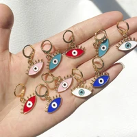 lost lady fashion ins colorful enamel earrings creative popular dripping oil lady devil eye earrings alloy jewelry wholesale