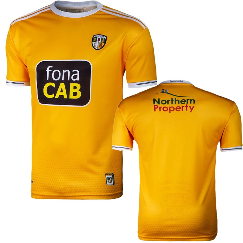 

2021 Antrim Player Fit 2 Stripe Home Jersey Hurling Embroidery Men's Sport Shirt S-5XL