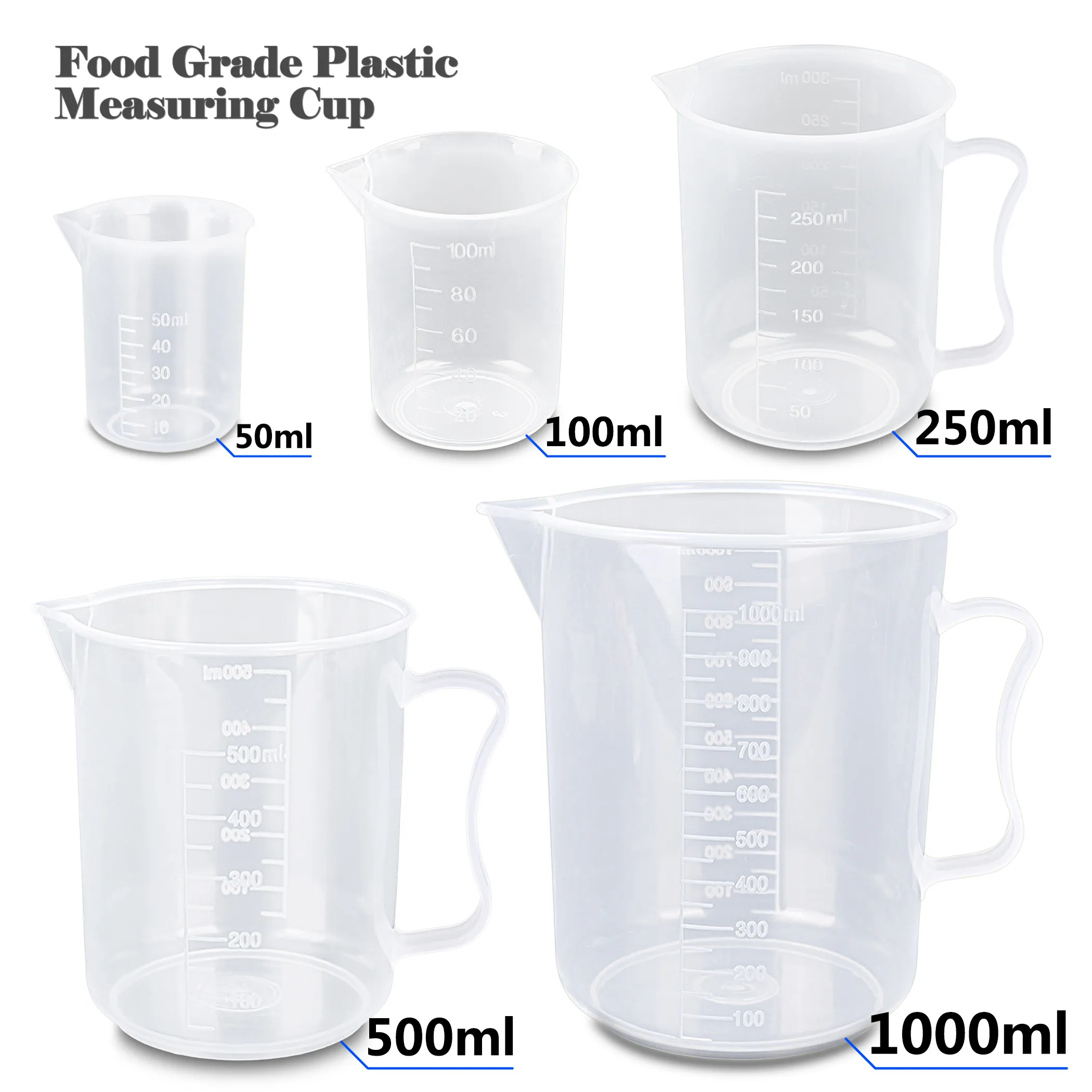 

Durable Plastic Clear Liquid Measuring Cup with Scales Kitchen Tool