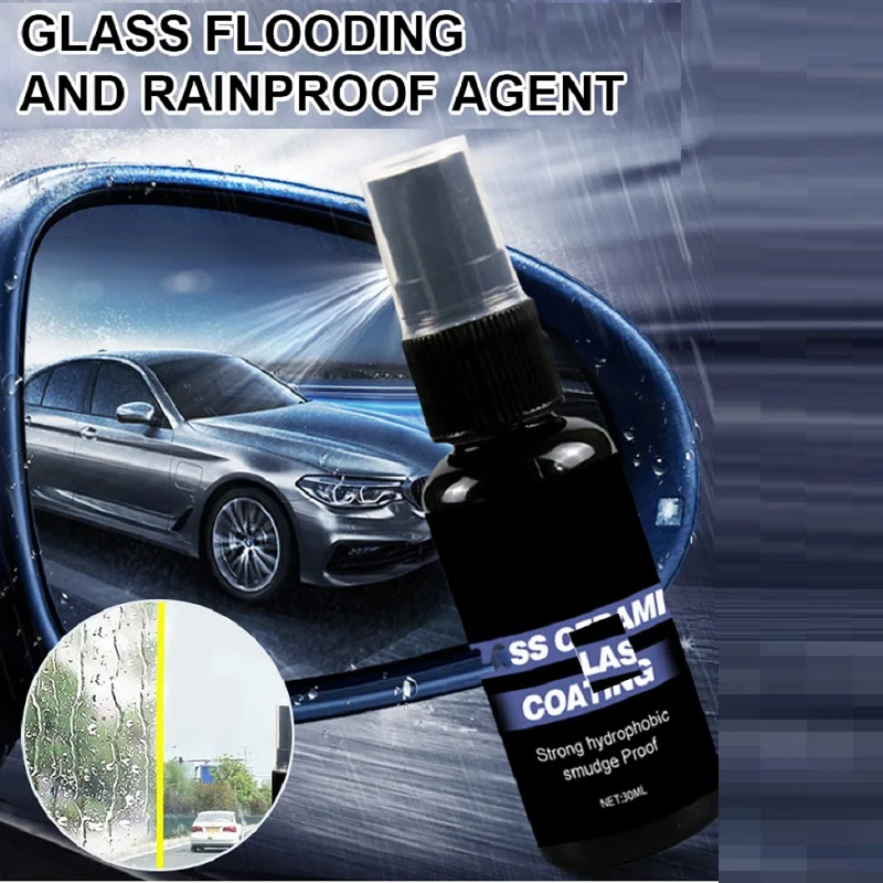 

30/50ml Anti-Fog Car Rearview Mirror Clean Agent Windshield Nano Hydrophobic Coating Windows Glass Anti-rain Long Lasting Spray
