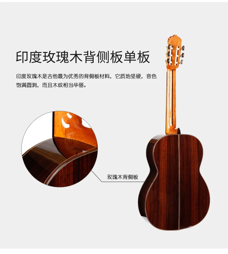 Профессиональная Акустическая классическая гитара ручной работы 39 дюймов с