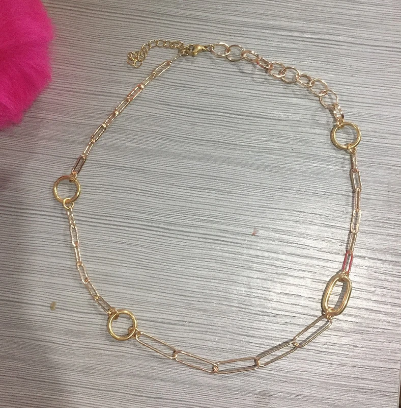 Прямая доставка массивная цепочка чоркер ожерелье женское панк хип-хоп Роло