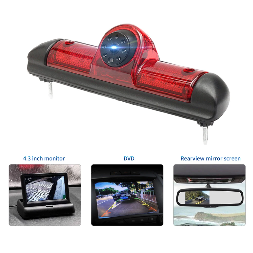 Car 3rd Brake Light Rear View Camera Waterproof Night Seeing Reverse For Citroen Fiat Ducato Peugeot Boxer Accessories | Автомобили и