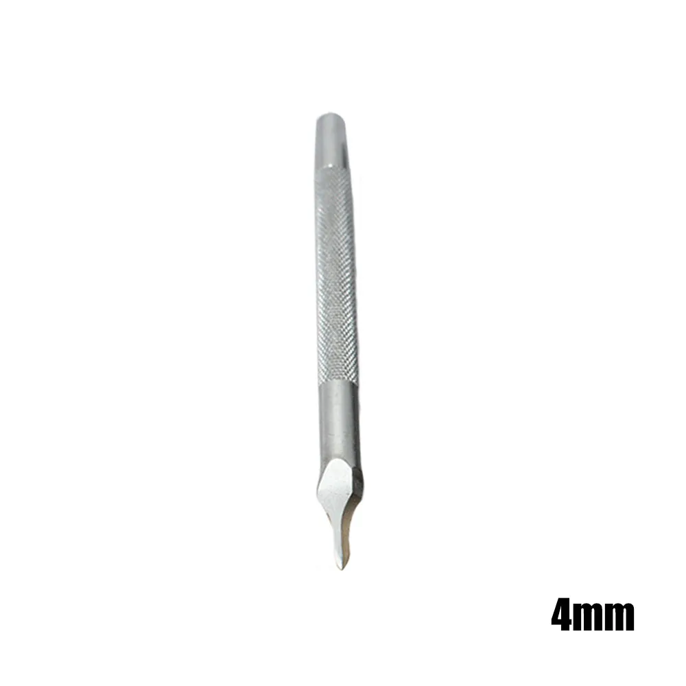 silver 4mm 1 tooth Кожаная фурнитура перфорационный инструмент 1/2/4/6 зубец Hole кроя прошитой расстояние между отверстиями буровая установка DIY кожа ремесленных инструментов - Цвет: silver 4mm 1 tooth