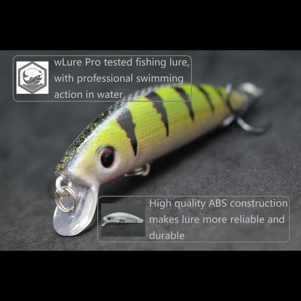 WLure, 8 г, 7 см, жесткая приманка для рыбалки, ловля карпа, пресноводная наживка-насекомое, поддельная приманка для рыбалки, Джеркбейт, гольян, кренкбейт M219