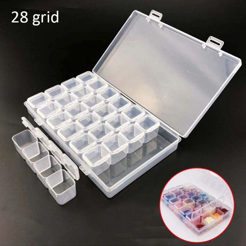 28 решетки разборные Алмазная вышивка аксессуары алмазов картина Коробки вышитые