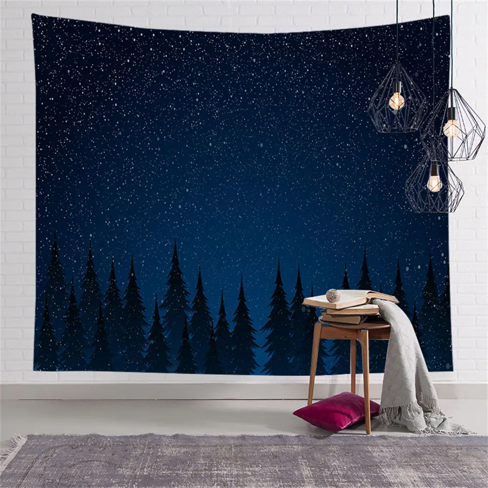 

Custom Unique Forest Landscape Autumn Tapestry Hippie Tapestries Wall Art Decor Hanging Fabric Living Ceiling Room Decor CGT005