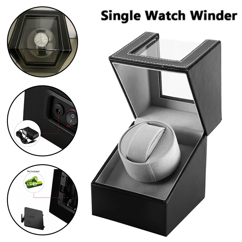 1 шт. черный кожаный чехол-Шейкер для часов с вилкой Стандарта США | Электроника