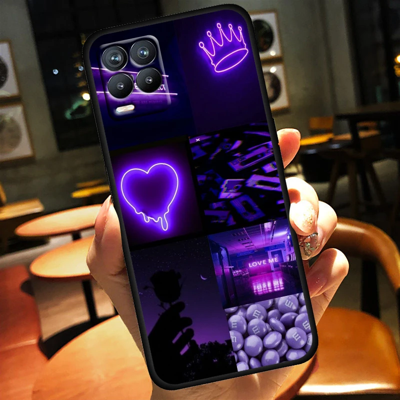 Неоновый светильник фиолетового цвета для OPPO Realme Narzo 30 20 8 8i 7 6 5 3 2 Pro глобальная