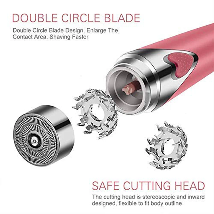 Женский мини-эпилятор электрический безболезненный в форме помады триммер для