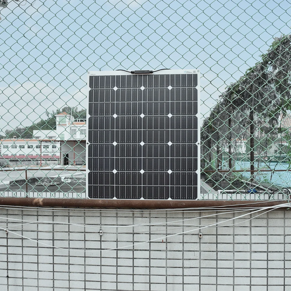 Flexible solar panel 18 volts 100 watt Black white blue cell charge for home kit 12 battery outdoor camping | Электроника