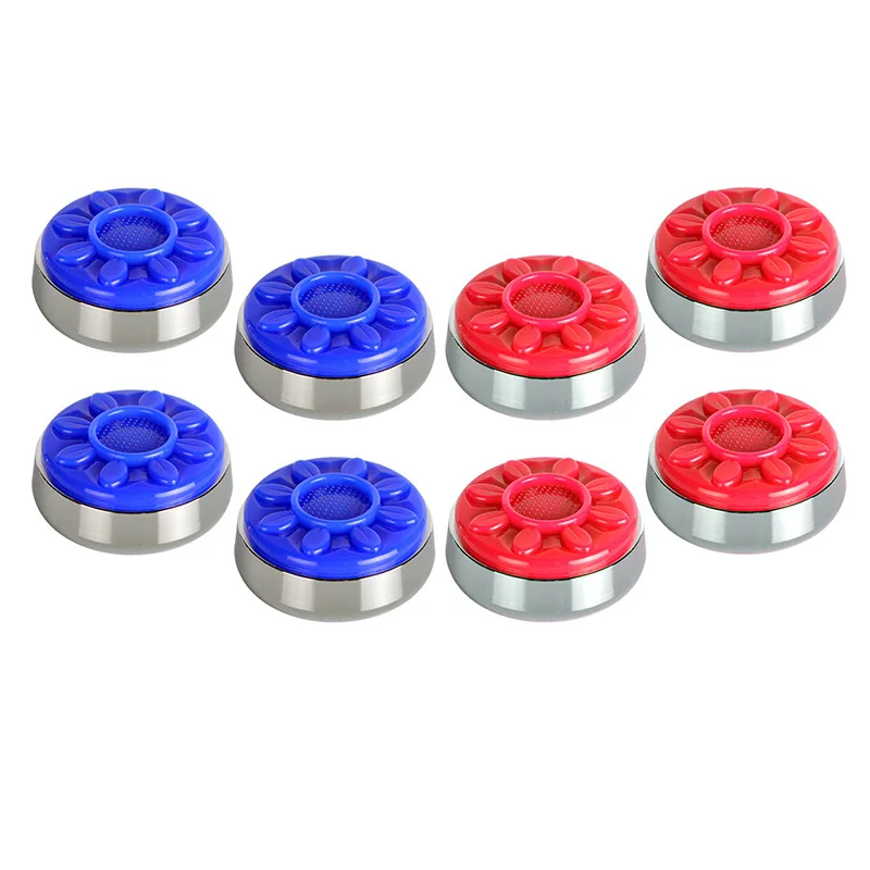 8pcs/Set 58mm Shuffle Puck Stainless Steel Body ABS Cap 4pcs Red + 4pcs Blue Adult-use Shuffle Board Accessories