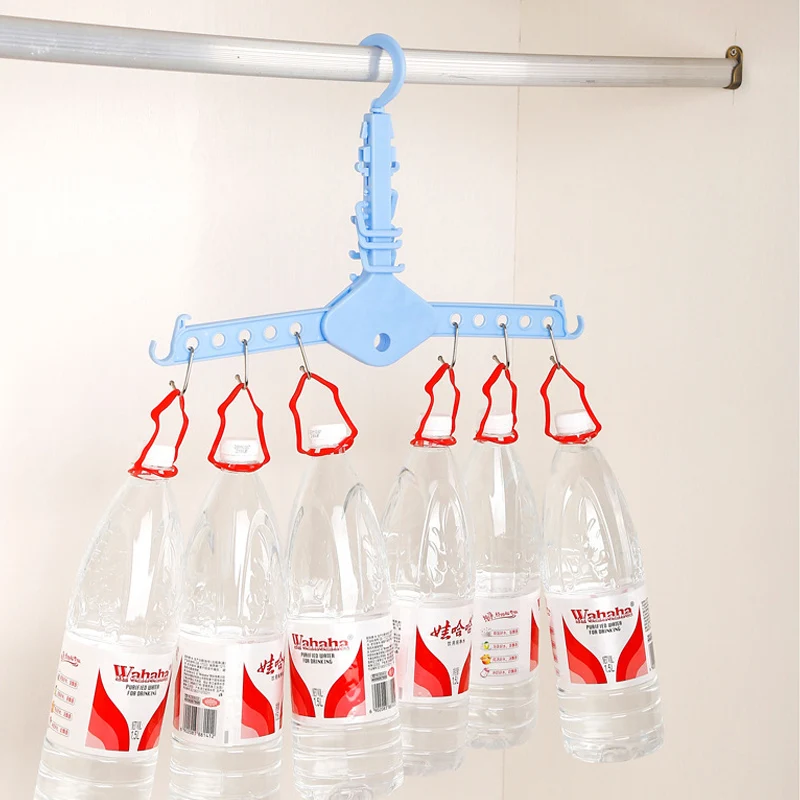 Вешалка для одежды многофункциональная с 11 отверстиями двойным крючком