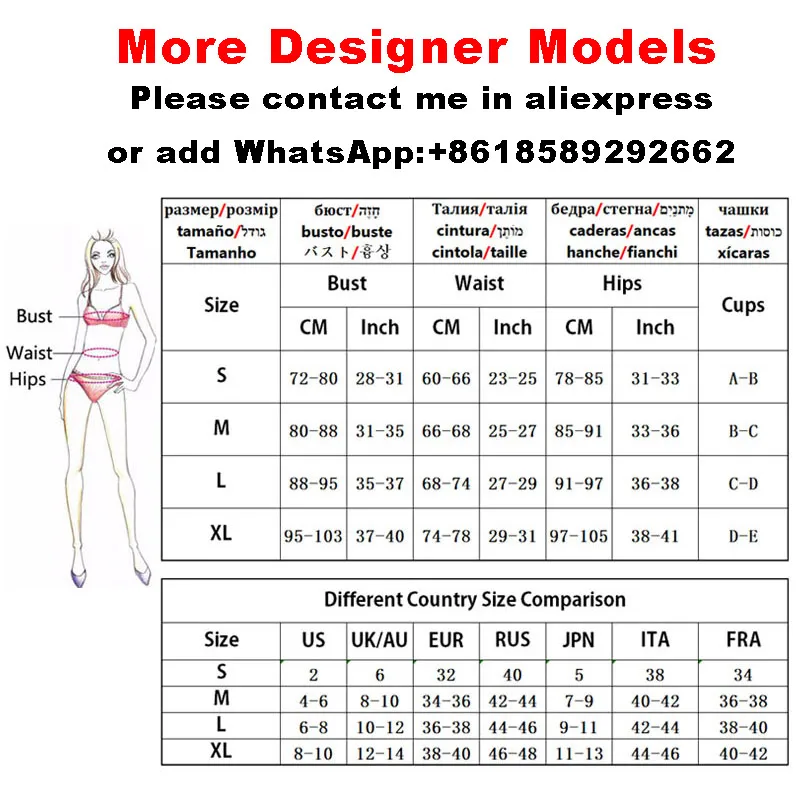 Белый Роскошный дизайнерский шею купальник пуш ап бразильские бикини Одна