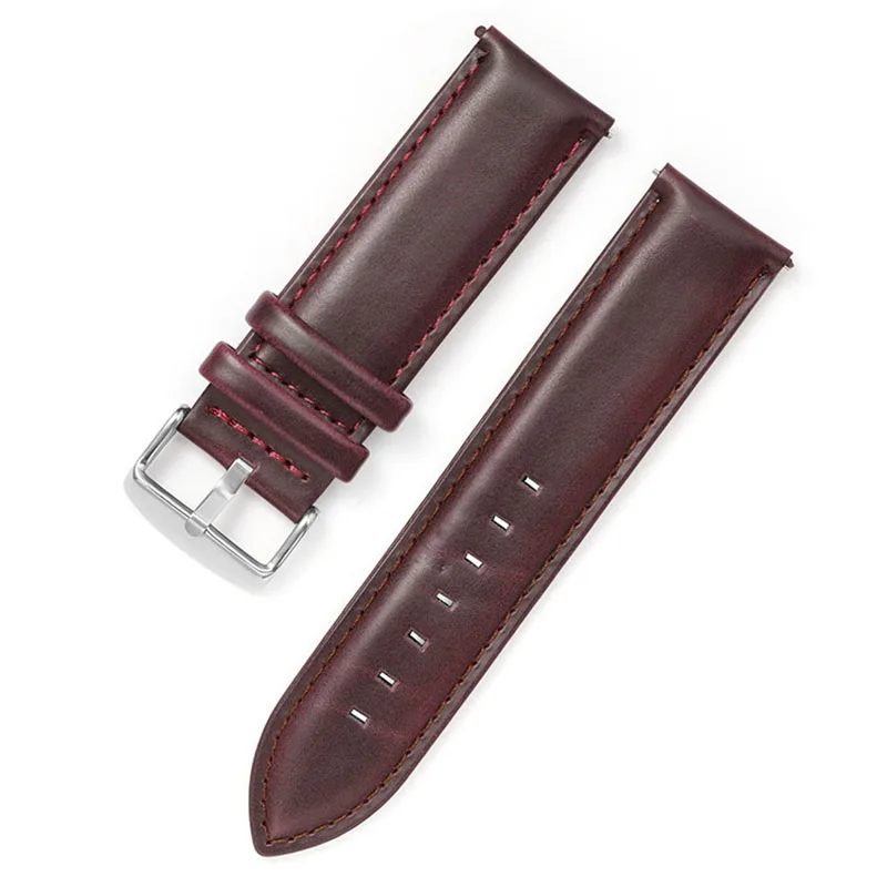 Quick Release Leather Watch Band Crazy Horse Leather Retro Watchband Wrist Strap Men's Strap 18mm 20mm 22mm Watch Accessories