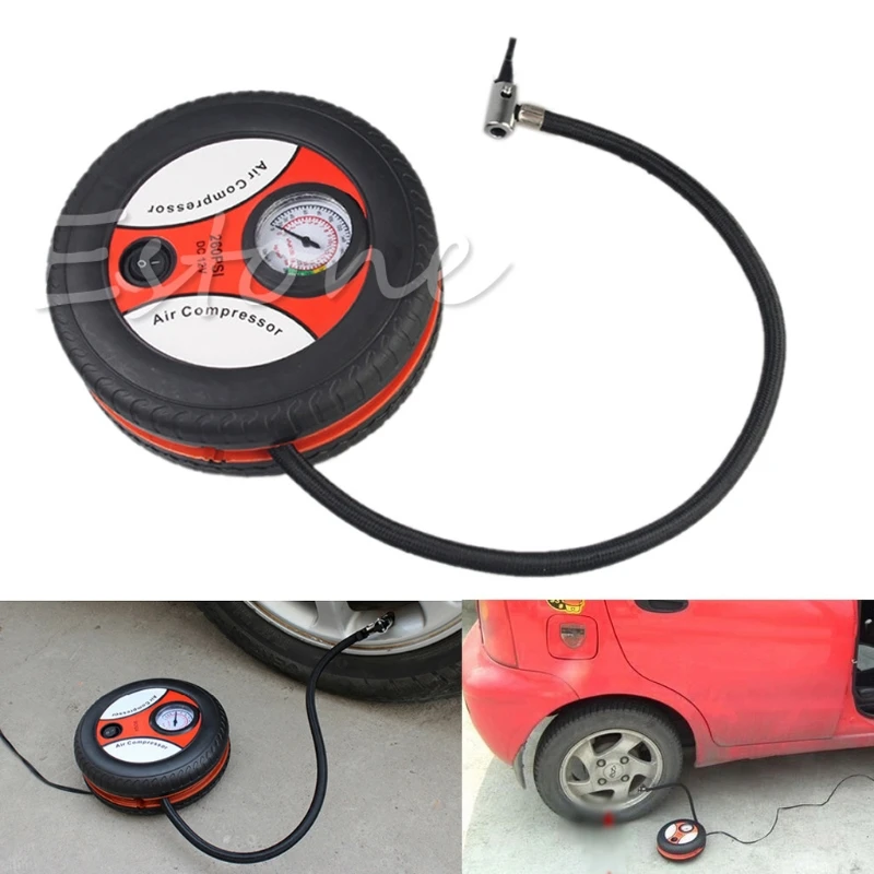 

1PC New Portable Mini Electric Air Compressor Pump Car Tire Inflator 12V 260PSI