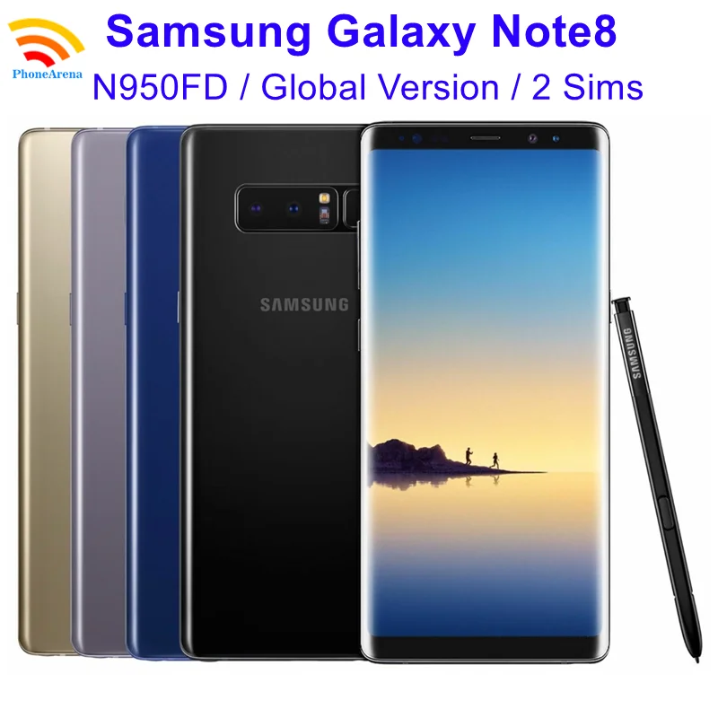 

Samsung Galaxy Note8 Note 8 Duos N950FD 90% New Dual Sim Global Version 6.3" 6GB RAM 64GB ROM NFC Octa Core 4G LTE Cell Phone
