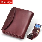 Новое поступление, трендовый кошелек из натуральной кожи, женский кошелек, короткий кошелек, качественный кошелек для мелочи, Женский кошелек на пуговицах с кошельком на молнии