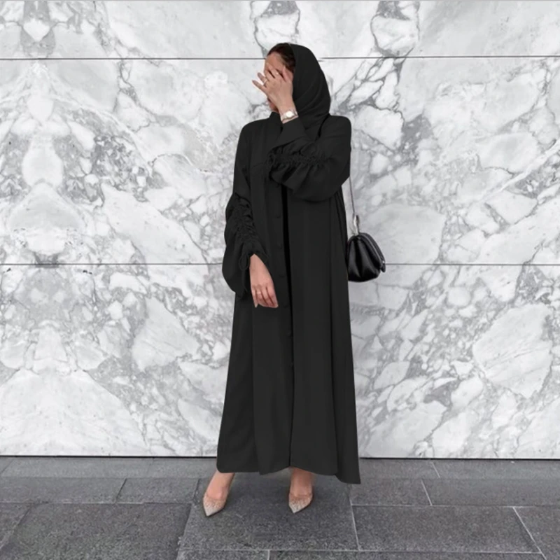 Женская мусульманская одежда Исламская Abaye Дубай Турция Кафтан Marocain Малайзия